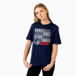 Hockey Short Sleeve Performance Tee - Bones Saying 7 Hockey Short Sleeve Performance Tee - Bones Saying -Sport Play Mode hk 05629 NAVY MODEL F