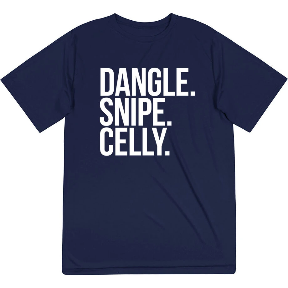 Hockey Short Sleeve Performance Tee - Dangle Snipe Celly Words 1 Hockey Short Sleeve Performance Tee - Dangle Snipe Celly Words