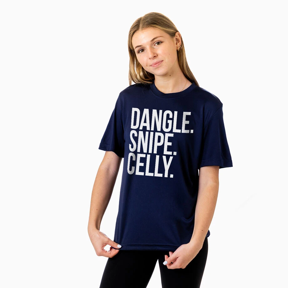 Hockey Short Sleeve Performance Tee - Dangle Snipe Celly Words 3 Hockey Short Sleeve Performance Tee - Dangle Snipe Celly Words - Image 3