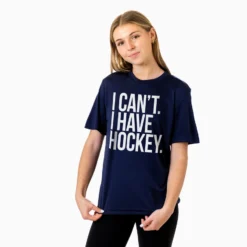 Hockey Short Sleeve Performance Tee - I Can't. I Have Hockey -Sport Play Mode hk 05644 NAVY MODEL F
