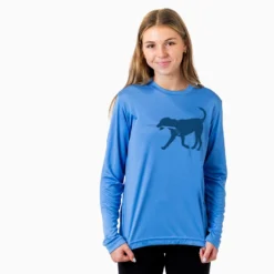 Hockey Long Sleeve Performance Tee - Rocky The Hockey Dog 7 Hockey Long Sleeve Performance Tee - Rocky The Hockey Dog -Sport Play Mode hk 05678 LIGHTBLUE MODEL F