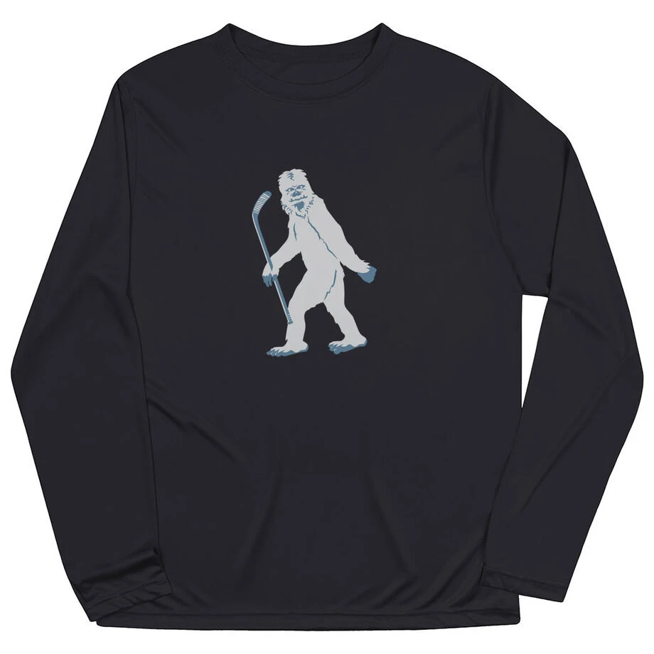 Hockey Long Sleeve Performance Tee - Yeti 1 Hockey Long Sleeve Performance Tee - Yeti