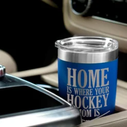 Hockey 20oz. Double Insulated Tumbler - Home Is Where Your Hockey Mom Is -Sport Play Mode hk 05757 ROYAL CAR
