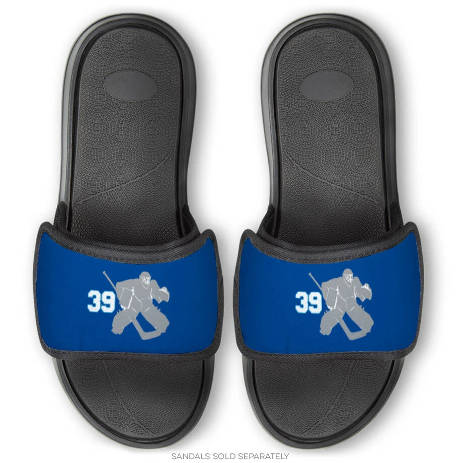 Hockey Repwell® Sandal Straps - Goalie With Number 2 Hockey Repwell® Sandal Straps - Goalie With Number - Image 2