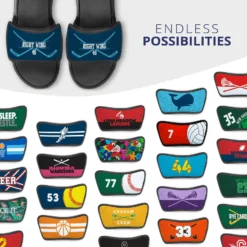 Hockey Repwell® Sandal Straps - Personalized Crossed Sticks -Sport Play Mode hk 05780 STRAPS NAVYCAROLINA MULTI