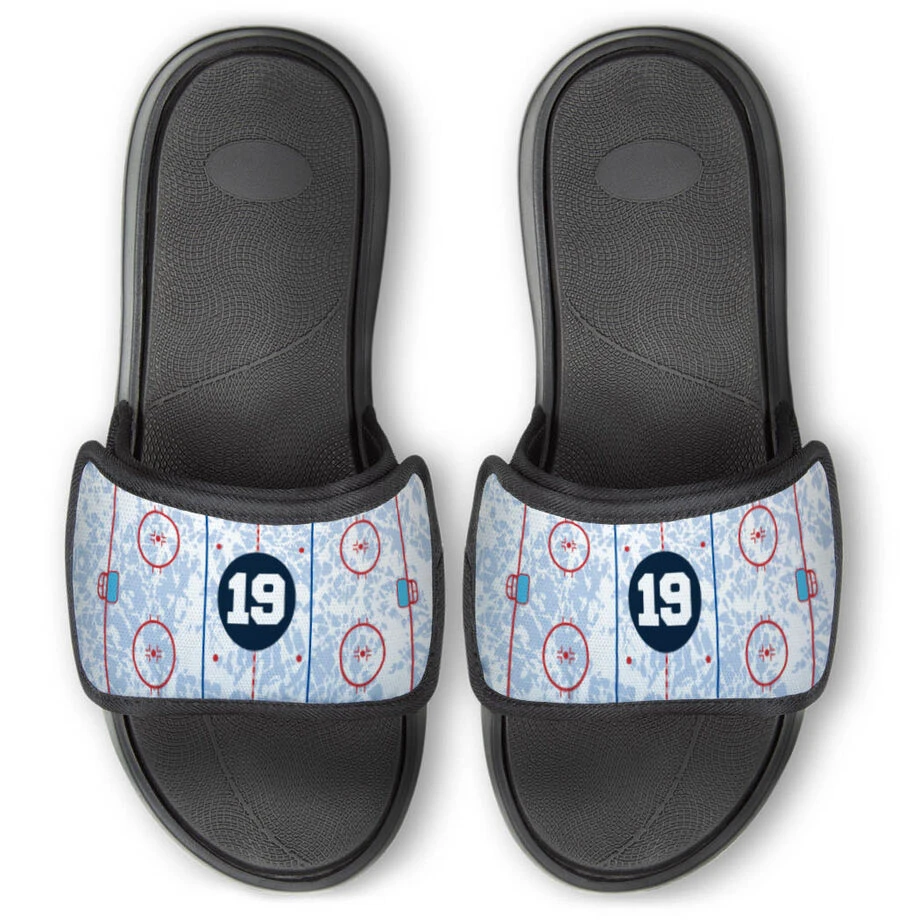 Hockey Repwell® Slide Sandals - Personalized Ice Rink 1 Hockey Repwell® Slide Sandals - Personalized Ice Rink