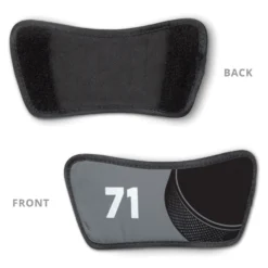 Hockey Repwell® Sandal Straps - Puck And Number Reflected -Sport Play Mode hk 05784 STRAPS GRAY DETAIL