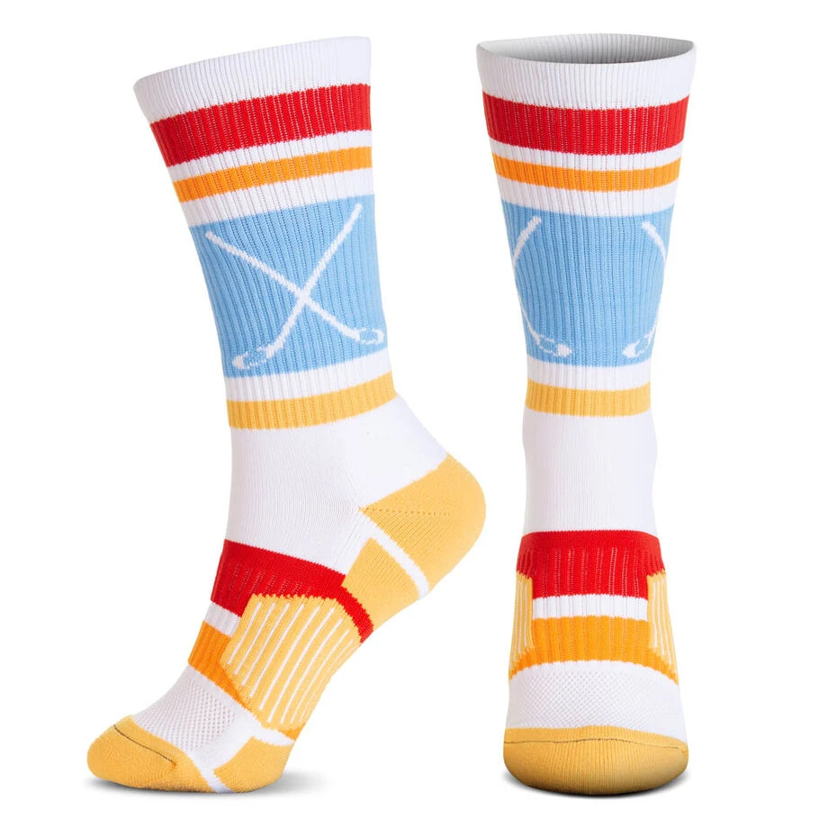 Hockey Woven Mid-Calf Sock Set - Colorful Vibes 3 Hockey Woven Mid-Calf Sock Set - Colorful Vibes - Image 3