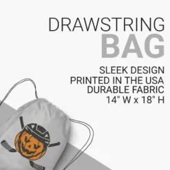Hockey Drawstring Backpack - Helmet Pumpkin 6 Hockey Drawstring Backpack - Helmet Pumpkin -Sport Play Mode hk 05815 GRAY DETAILS