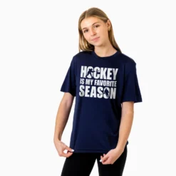 Hockey Short Sleeve Performance Tee - Hockey Is My Favorite Season -Sport Play Mode hk 05828 NAVY MODEL F