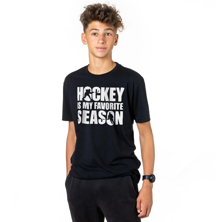 Hockey Short Sleeve T-Shirt - Hockey Is My Favorite Season 2 Hockey Short Sleeve T-Shirt - Hockey Is My Favorite Season - Image 2