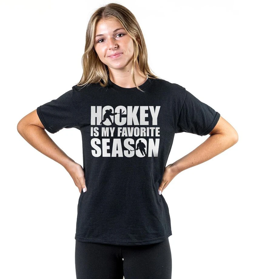 Hockey Short Sleeve T-Shirt - Hockey Is My Favorite Season 3 Hockey Short Sleeve T-Shirt - Hockey Is My Favorite Season - Image 3