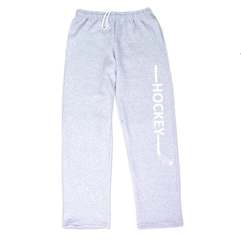 Hockey Fleece Sweatpants - Hockey Stick Word 2 Hockey Fleece Sweatpants - Hockey Stick Word - Image 2