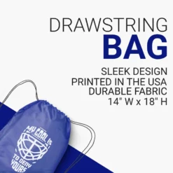 Hockey Drawstring Backpack - My Goal Is To Deny Yours Goalie Mask 6 Hockey Drawstring Backpack - My Goal Is To Deny Yours Goalie Mask -Sport Play Mode hk 05877 ROYAL DETAILS