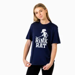 Hockey Short Sleeve Performance Tee - Rink Rat -Sport Play Mode hk 05906 NAVY MODEL F