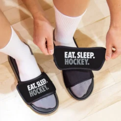 Hockey Repwell® Sandal Straps - Eat. Sleep. Hockey. -Sport Play Mode hk 05912 STRAPS BLACK LIFESTYLE