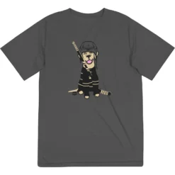 Hockey Short Sleeve Performance Tee - Hunter The Hockey Dog
