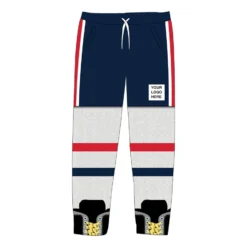 Custom Team Hockey Lounge Pants - Player 31 Custom Team Hockey Lounge Pants - Player -Sport Play Mode hk 06059 BLUEWHITERED MT LOGO