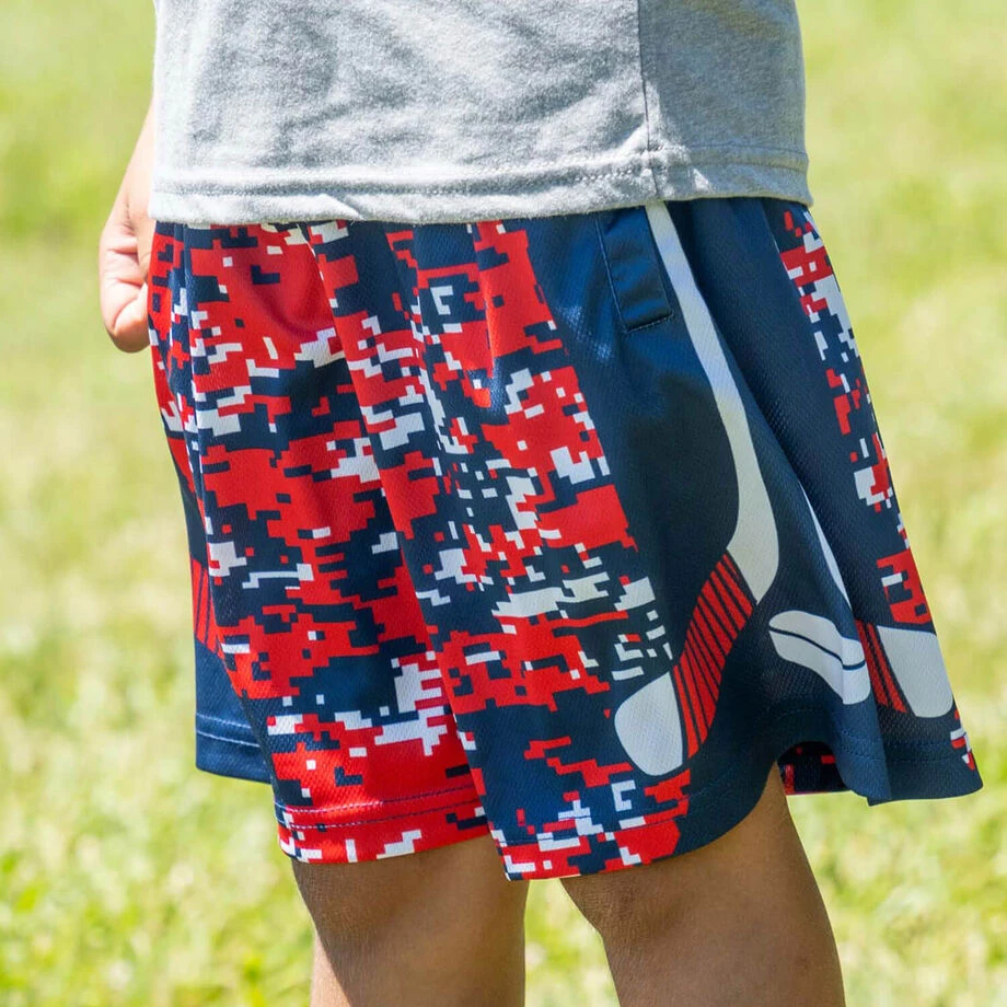 Hockey Shorts - Patriotic Digital Camo 3 Hockey Shorts - Patriotic Digital Camo - Image 3