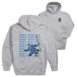 Hockey Hooded Sweatshirt - Dangle Snipe Celly Player (Back Design)