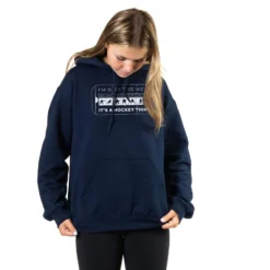 Hockey Hooded Sweatshirt - 24-7 Hockey -Sport Play Mode hk 06176 NAVY GIRLS