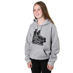 Hockey Hooded Sweatshirt - Play Hockey -Sport Play Mode hk 06186 GRAY GIRLS