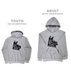 Hockey Hooded Sweatshirt - Play Hockey -Sport Play Mode hk 06186 GRAY SIZE