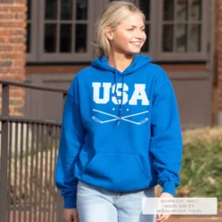 Hockey Hooded Sweatshirt - USA Hockey -Sport Play Mode hk 06241 ROYAL LIFESTYLE FEMALE