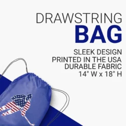 Hockey Drawstring Backpack - Hockey Stars And Stripes Player -Sport Play Mode hk 06256 ROYAL DETAILS