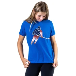 Hockey T-Shirt Short Sleeve - Hockey Stars And Stripes Player 6 Hockey T-Shirt Short Sleeve - Hockey Stars And Stripes Player -Sport Play Mode hk 06259 ROYAL GIRLS