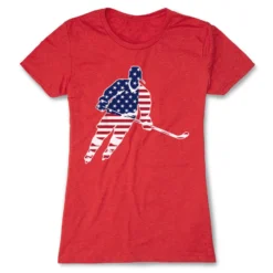 Hockey Women's Everyday Tee - Hockey Stars And Stripes Player