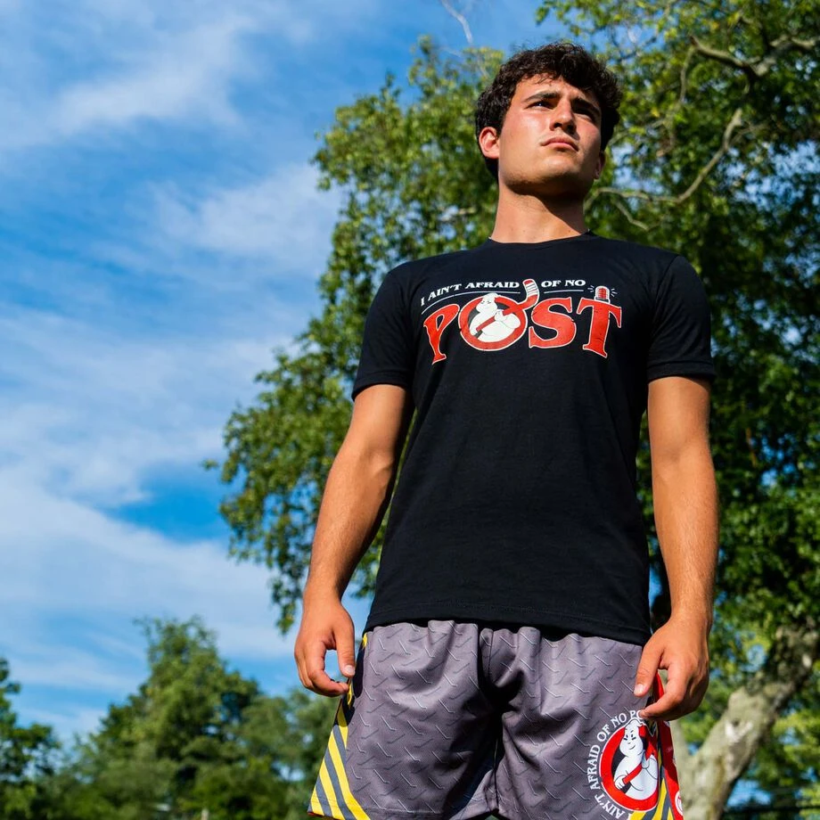 Hockey Short Sleeve T-Shirt - Ain't Afraid Of No Post 6 Hockey Short Sleeve T-Shirt - Ain't Afraid Of No Post - Image 6