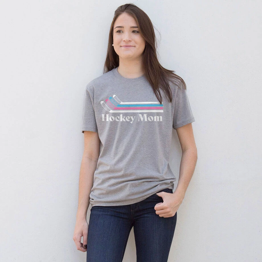 Hockey Short Sleeve T-Shirt - Hockey Mom Sticks 2 Hockey Short Sleeve T-Shirt - Hockey Mom Sticks - Image 2