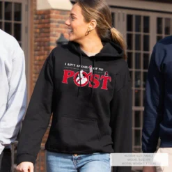 Hockey Hooded Sweatshirt - Ain't Afraid Of No Post 17 Hockey Hooded Sweatshirt - Ain't Afraid Of No Post -Sport Play Mode hk 06464 BLACK LIFESTYLE FEMALE