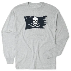 Hockey T-Shirt Long Sleeve - Hockey Pirate Flag