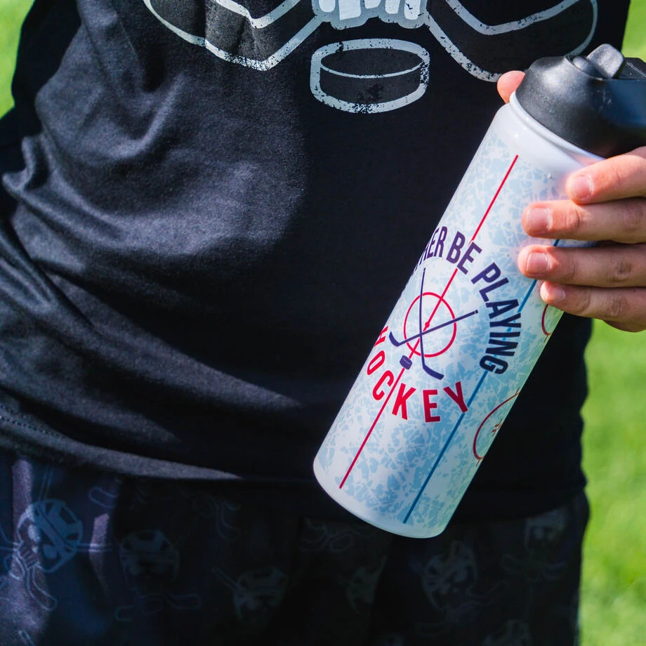 Hockey Water Bottle - Rather Be Playing 3 Hockey Water Bottle - Rather Be Playing - Image 3