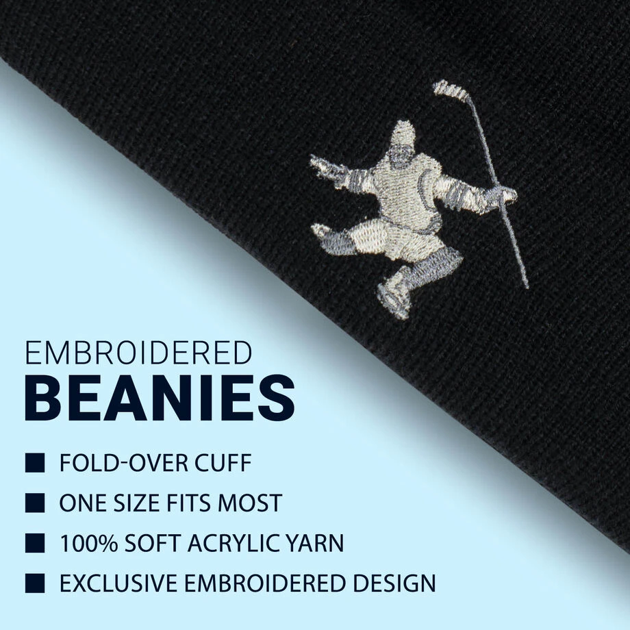 Hockey Embroidered Beanie - Dangle Snipe Celly 3 Hockey Embroidered Beanie - Dangle Snipe Celly - Image 3