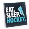 Hockey Canvas Wall Art - Eat Sleep Hockey