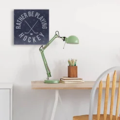 Hockey Canvas Wall Art - I'd Rather Be Playing Hockey -Sport Play Mode hk 06609 DESK