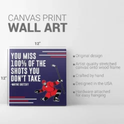 Hockey Canvas Wall Art - Take The Shot -Sport Play Mode hk 06612 DETAILS