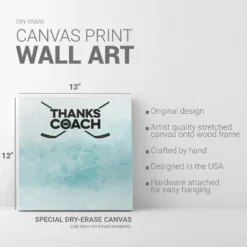 Hockey Canvas Wall Art - Thanks Coach -Sport Play Mode hk 06614 DETAILS