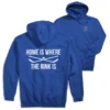 Hockey Hooded Sweatshirt - Home Is Where The Rink Is (Back Design)