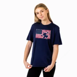 Hockey Short Sleeve Performance Tee - Patriotic Hockey -Sport Play Mode hk 06722 NAVY FEMALE