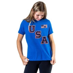 Hockey T-Shirt Short Sleeve - Hockey USA Gold 6 Hockey T-Shirt Short Sleeve - Hockey USA Gold -Sport Play Mode hk 06729 ROYAL GIRLS