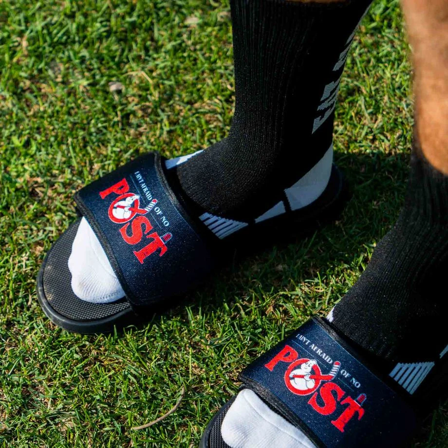 Hockey Repwell® Slide Sandals - Ain't Afraid Of No Post 2 Hockey Repwell® Slide Sandals - Ain't Afraid Of No Post - Image 2