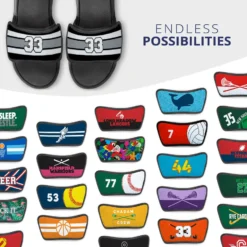 Hockey Repwell® Sandal Straps - Number Stripes -Sport Play Mode hk 06744 STRAPS BLACKGRAY MULTI