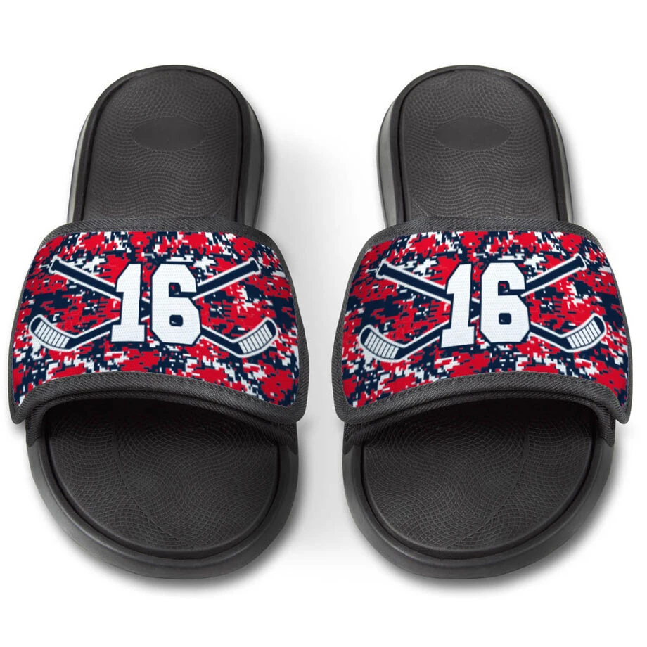 Hockey Repwell® Slide Sandals - Patriotic Digi Camo 2 Hockey Repwell® Slide Sandals - Patriotic Digi Camo - Image 2
