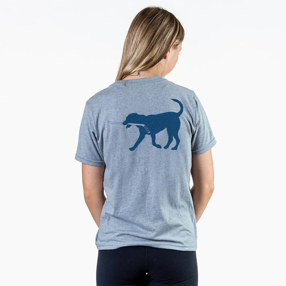 Hockey Short Sleeve T-Shirt - Rocky The Hockey Dog (Back Design) 3 Hockey Short Sleeve T-Shirt - Rocky The Hockey Dog (Back Design) - Image 3