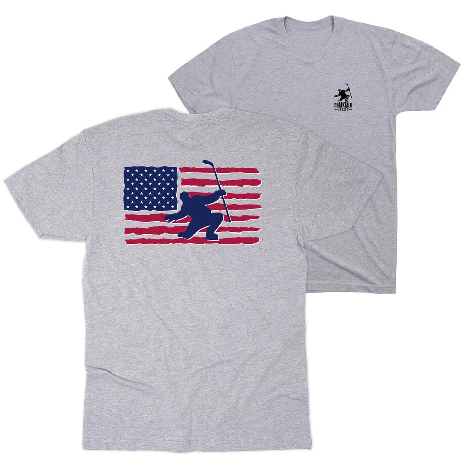 Hockey Short Sleeve T-Shirt - Hockey Land That We Love (Back Design) 1 Hockey Short Sleeve T-Shirt - Hockey Land That We Love (Back Design)