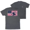 Hockey Short Sleeve T-Shirt - Patriotic Hockey (Back Design)